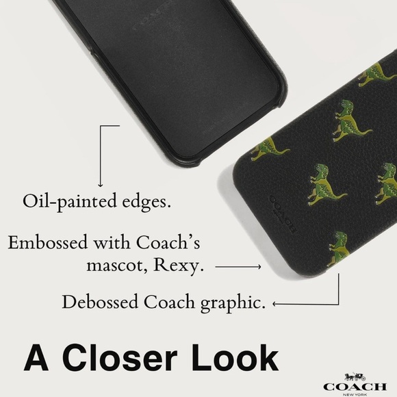 Coach Leather IPhone 15 Pro Phone Case - Picture 7 of 9